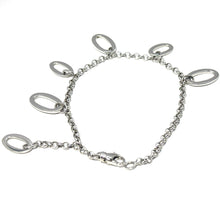 $4500 0.75Ct White Gold Diamond Pave Women's Oval Link Charm Bracelet 18Kt - Esmeralda Jewels 