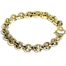 $1990 14Kt Yellow Gold Fashion Women's Charm Round Link Bracelet - Esmeralda Jewels 