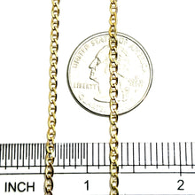 18Kt Yellow Gold 2.5mm Marine Link Chain 24