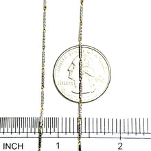 $1500 14Kt White & Yellow Gold Solid Round Bar 16