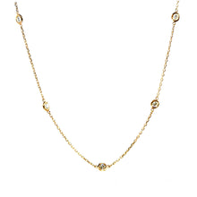 $4900 0.80Ct Rose Gold Diamonds By The Yard Necklace 14Kt 18