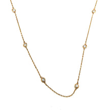 $4900 0.80Ct Rose Gold Diamonds By The Yard Necklace 14Kt 18