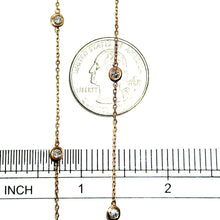 $4900 0.80Ct Rose Gold Diamonds By The Yard Necklace 14Kt 18