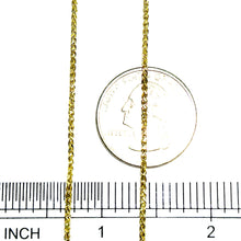 14Kt Yellow Gold 2mm Wheat Franco Link Chain 16