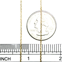 14Kt Yellow Gold 1mm Cable Link Chain 20