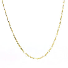 14Kt Yellow Gold 1mm Italian Figaro Link Chain 20