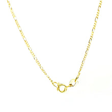 14Kt Yellow Gold 1mm Italian Figaro Link Chain 20
