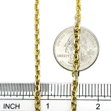 14Kt Yellow Gold 3.5mm Cable Chain 24