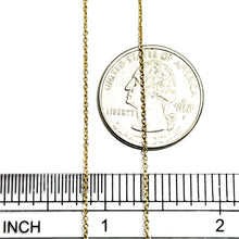 14Kt Yellow Gold 1.2mm Cable Chain 18