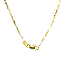 14Kt Yellow Gold 1mm Cable Chain 18