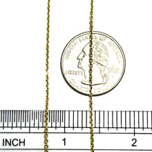 14Kt Yellow Gold 1mm Cable Chain 18
