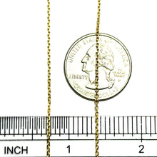 14Kt Yellow Gold 1.2mm Cable Chain 20