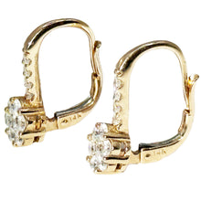 $7500 1.25Ct Rose Gold Russian Style Flower Diamond Earrings 14Kt - Esmeralda Jewels 