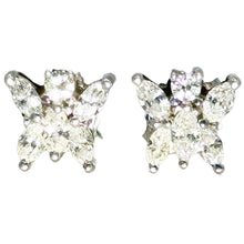 $5900 0.80Ct White Gold Marquise Shape Diamond Butterfly Stud Earrings 14Kt - Esmeralda Jewels 