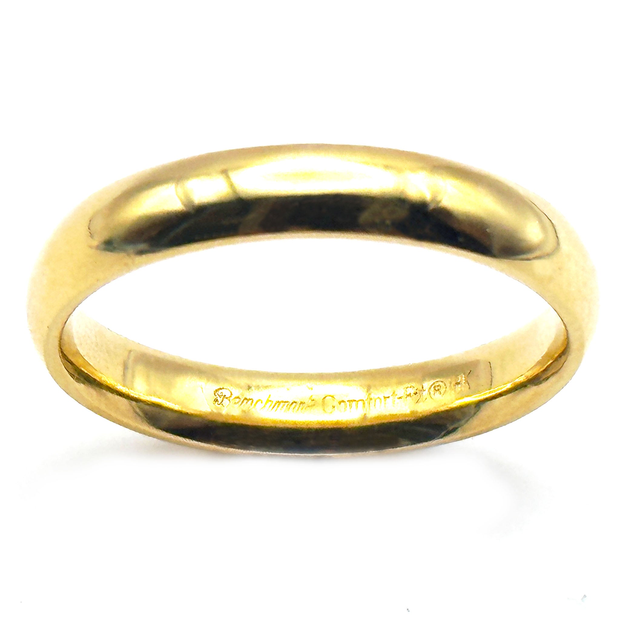 $2800 18Kt Yellow Gold Men's Wedding Band 4mm Size 9.5