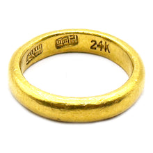 $2900 24Kt Yellow Gold 4 MM Wedding Band Ring Size 5.5
