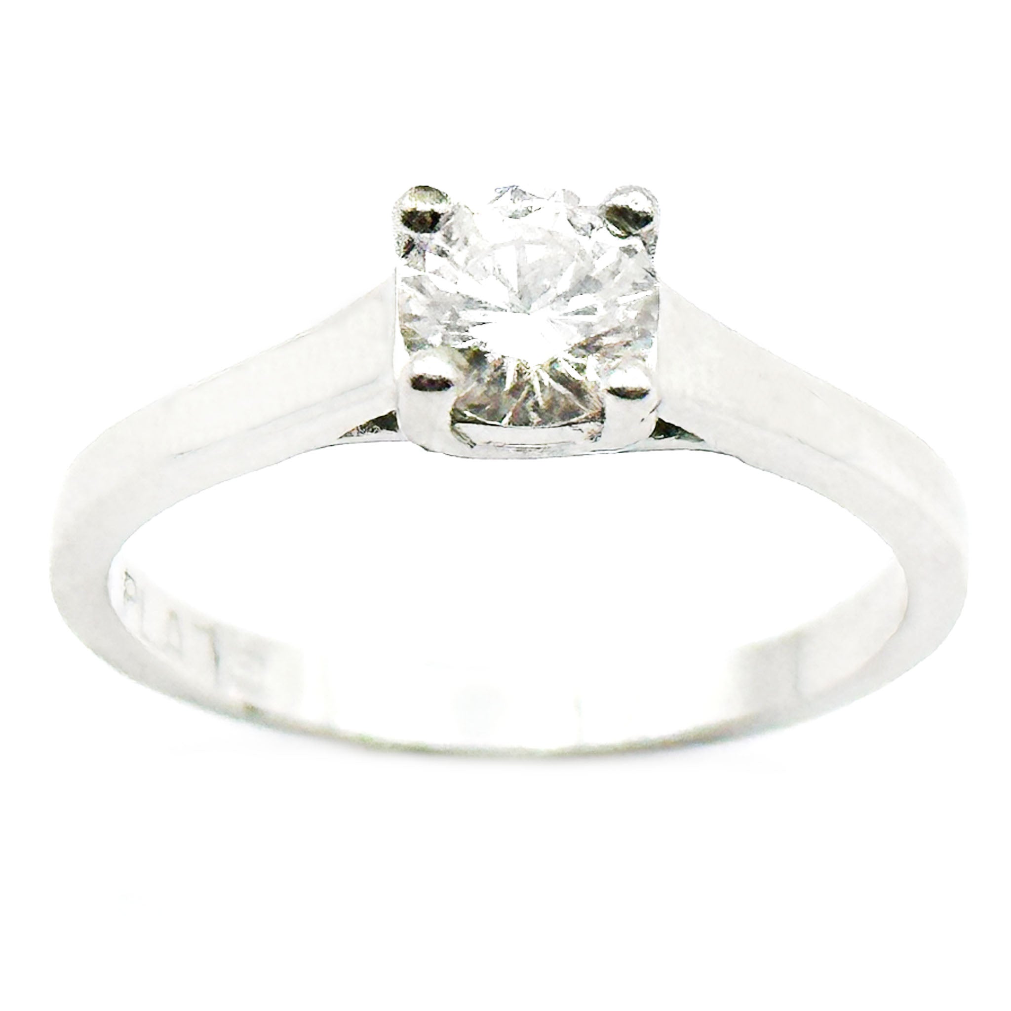 $5900 0.57Ct Platinum .950 Round Diamond Engagement Ring