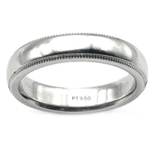 $2800 Platinum .950 Milgrain Women's 4mm Wedding Band Ring Size 6