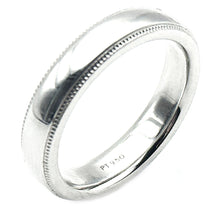$2800 Platinum .950 Milgrain Women's 4mm Wedding Band Ring Size 6