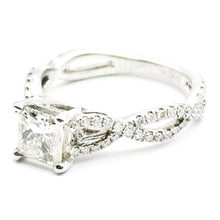 $14800 1.49Ct White Gold EGL Princess Cut Certified Engagement Ring 18Kt