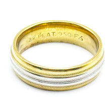 $3600 14Kt Yellow Gold and Platinum 5mm Men's Wedding Band
