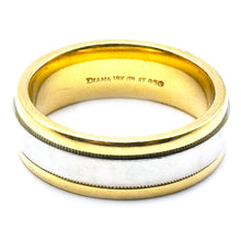 $2800 18Kt Yellow Gold and Platinum Women's Shiny Wedding Band 6mm Size 5.75