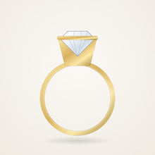 Bezel Solitaire Engagement Ring Setting, yellow metal