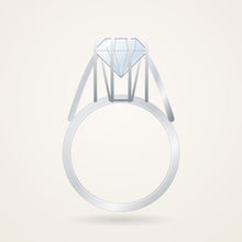 Cathedral Solitaire Engagement Ring Setting, white metal