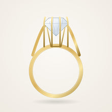Cathedral Solitaire Engagement Ring Setting, yellow metal