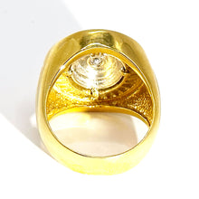 $5900 0.2 Ct Two Tone Men's Single Solitaire and Baguette Diamond Ring - Esmeralda Jewels 