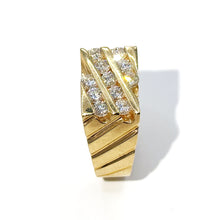 $3800 1.90 Ct Men's Yellow Gold Diamond Ring 14Kt - Esmeralda Jewels 