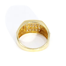 $4500 0.75 Ct Yellow Gold Diamond Men's Fashion Ring 14 Kt - Esmeralda Jewels 