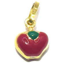 $350 14Kt Yellow Gold Enamel Apple Charm