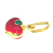 $350 14Kt Yellow Gold Enamel Apple Charm