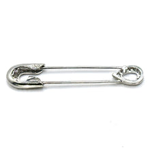 $4900 18Kt White Gold Diamond Safety Pin Brooch 0.75Ct