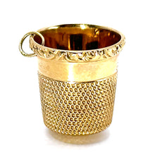 $850 14Kt Rose Gold Antique 3D Thimble charm from 1950's