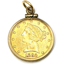 $3500 1880 Liberty Gold Half Eagle $5 Coin Rare Gold Coin Pendant