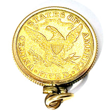 $3500 1880 Liberty Gold Half Eagle $5 Coin Rare Gold Coin Pendant