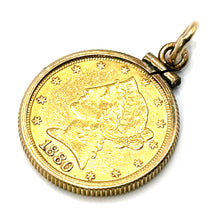 $3500 1880 Liberty Gold Half Eagle $5 Coin Rare Gold Coin Pendant