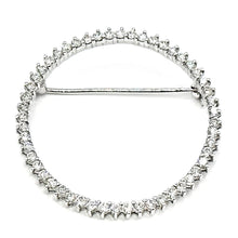 $4800 1.76Ct White Gold Diamond Circle Pin Brooch 14Kt