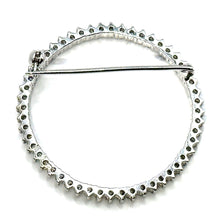 $4800 1.76Ct White Gold Diamond Circle Pin Brooch 14Kt