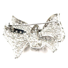 $3500 0.60Ct White Gold Diamond Butterfly Brooch Pin 14Kt