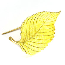 $5800 18Kt Yellow Gold Tiffany and Co Leaf Brooch Pin
