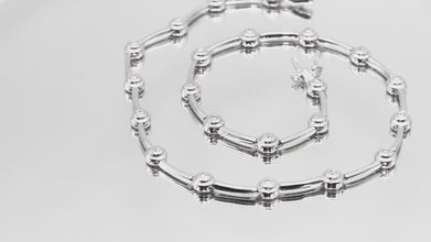 0.77 Ct Natural Diamond Bezel Set 14KT White Gold Necklace