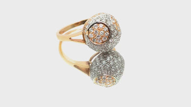 1.73ct Yellow Gold Diamond Ball Fashion Ring 18kt