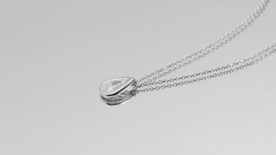 0.52ct Tear Drop Pear Shape Natural Diamond Solitaire Necklace 18kt White Gold