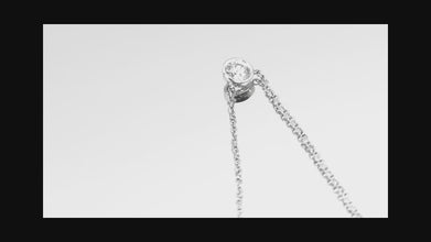 0.62 Ct Natural Diamond Bezel Set Solitaire 14kt Pendant Necklace