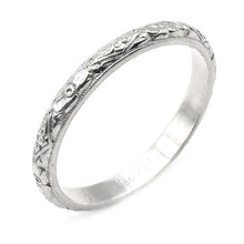$2900 Platinum Antique 1930's Women's 2.5mm Wedding Band Ring Size 6.5