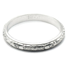 $2900 Platinum Antique 1930's Women's 2.5mm Wedding Band Ring Size 6.5