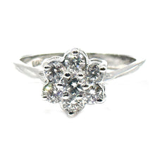 $2900 0.70Ct Diamond Flower Ring 14Kt White Gold